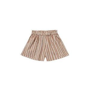 EUC Rylee + Cru Paperbag Short in Rust Stone Stripe